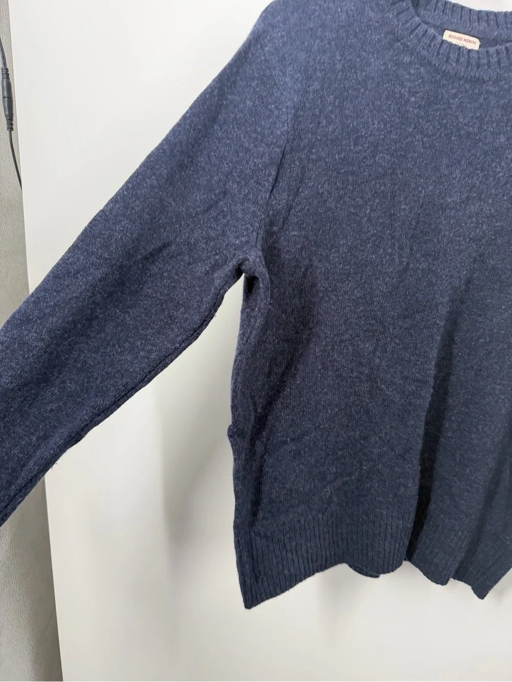 J. Crew rugged merino wool-blend sweater Navy